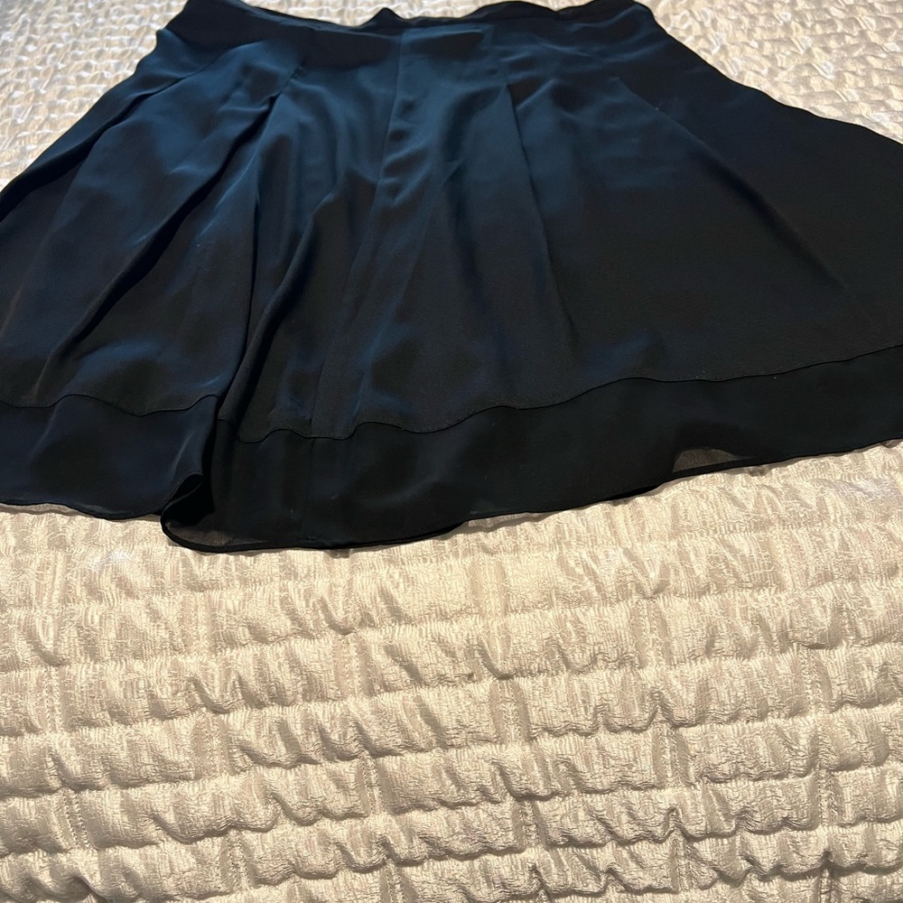 Black Mini Skater Skirt with Pleats for Casual Wear